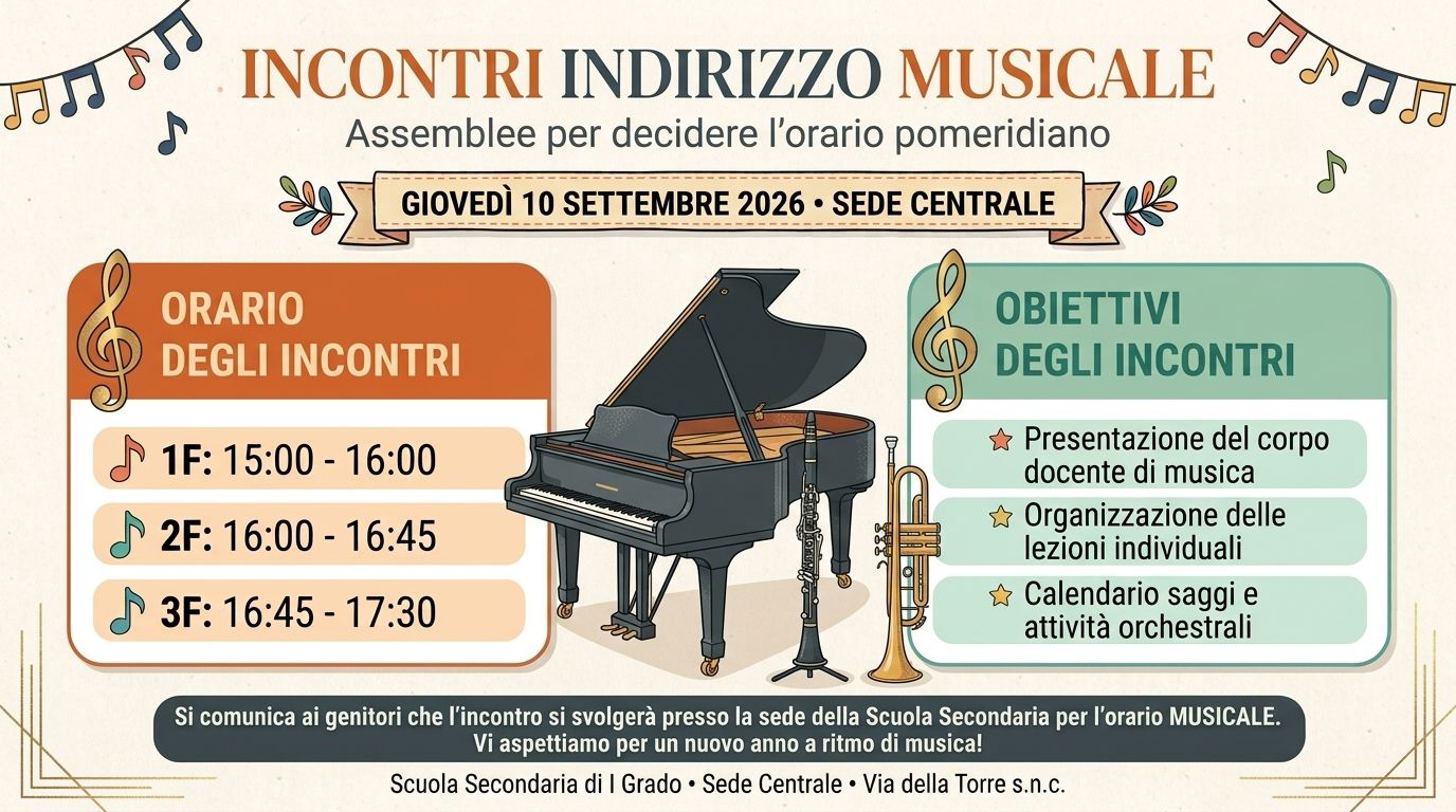 Convocazione genitori alunni sez. F indirizzo Musicale