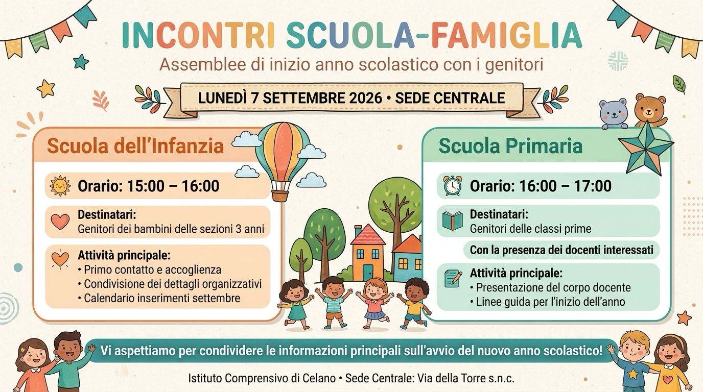 Incontro docenti-genitori classi prime Infanzia e Primaria